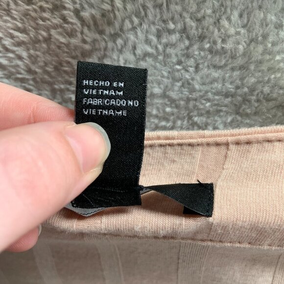 Forever 21 Bodysuit Women's Medium Pink Long Sleeve Ribbed Knit Square Neck - Picture 4 of 7